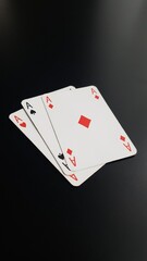Three aces lying on the table