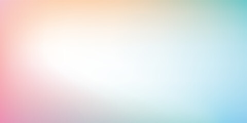 Modern clear blue sky. Pastel rainbow. Light blue, pink and yellow color vector banner. Pastel gradient sky pattern design abstract