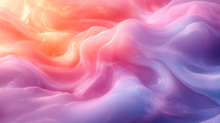 Obraz premium Abstract Pastel Pink Purple Blue Swirling Fabric Texture Background Design Soft Wave Silk Shiny 