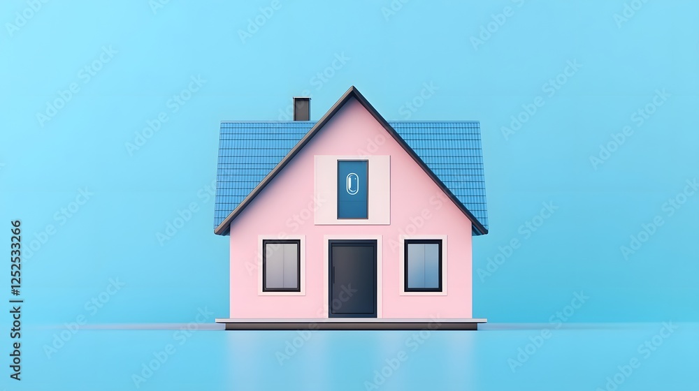 Poster futuristic smart home devices with smooth invisible automation in watercolor aesthetic