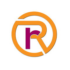 Web line modern color full letter logo design