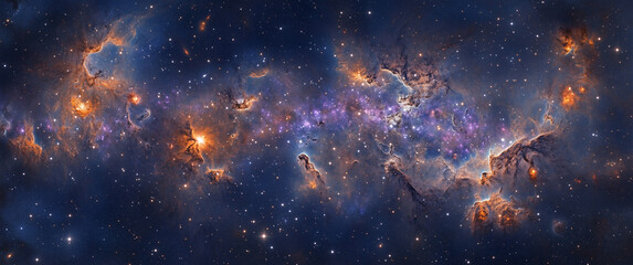 A beautiful galaxy in the universe, full of stars, the Milky Way, outer space, space background, cinematic.