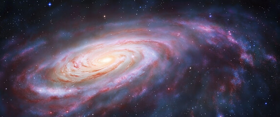 A beautiful galaxy in the universe, full of stars, the Milky Way, outer space, space background, cinematic.