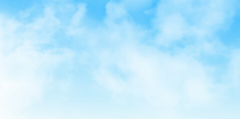 Sky Blue, Cloud background, Horizon summer clear Sky, Vector landscape nature background.