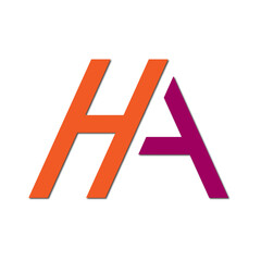 Web line modern color full letter logo design