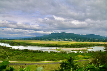 高館義経堂からの眺望・北上川（岩手県・平泉町）