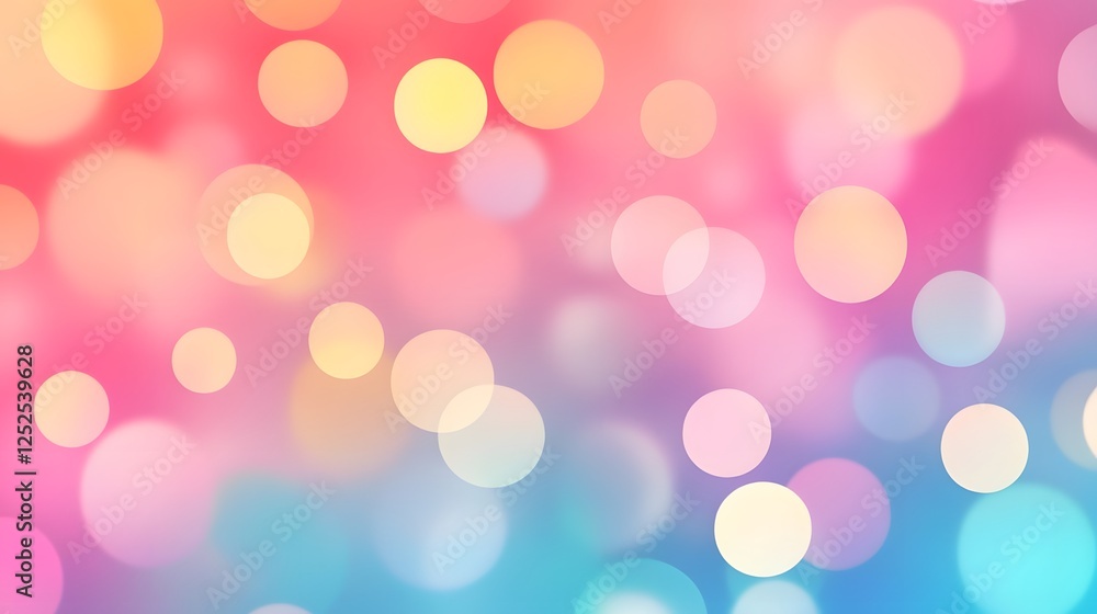 Aufkleber soft pastel bokeh lights abstract background with copy space
