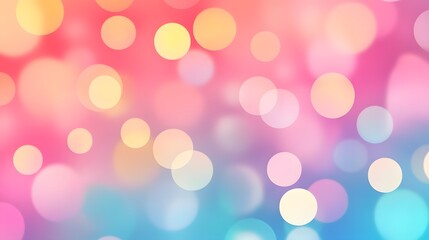 Fototapeta premium Soft Pastel Bokeh Lights Abstract Background with Copy Space