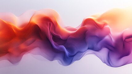 Obraz premium Abstract Colorful Flowing Fabric Design Elegant Soft Purple Orange Red Gradient Background Art Wave 