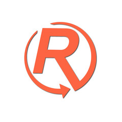 Web line modern color full letter logo design