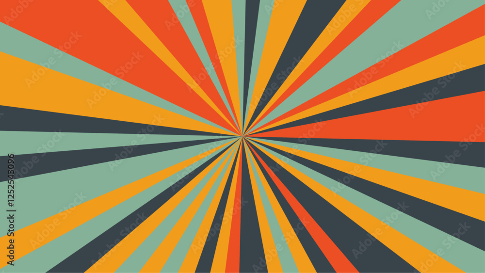 Wall mural sunburst background for retro design, vector format