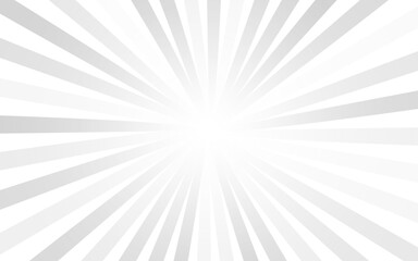 White sunburst pattern shape. Sunburst background. Radial rays. Summer social banner. Vector Illustration