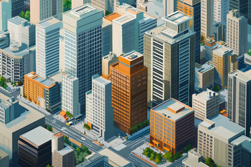  city, buildings, streets, modern, planning, office, residential, traffic, greenery, aerial view 