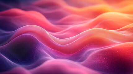 Obraz premium Abstract Pink Purple Orange Waves Digital Art Background Texture Soft Image Style Smooth Colors 