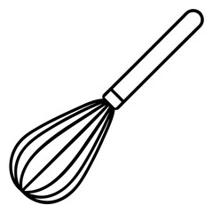 Fototapeta premium Minimalist Whisk Line Drawing Design