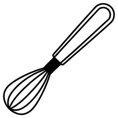 Fototapeta premium Minimalist Whisk Line Drawing Design