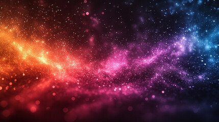 Naklejka premium Abstract Colorful Glitter Background Sparkling Shimmering Festive Design Pink Purple Blue Orange Red