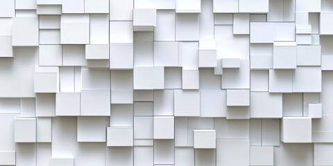 Abstract 3D White Background, Generative AI