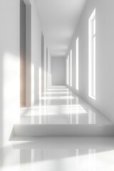 Simple 3D Abstract Interior Background, Generative AI