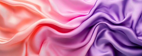 Obraz premium Pink Purple Silk Background, Generative AI