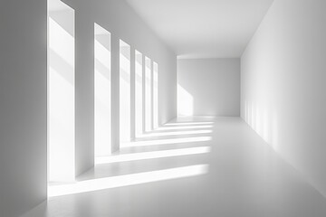 3D Light White Background, Generative AI