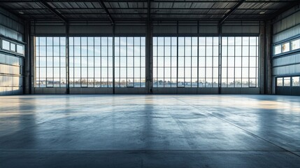 Industrial landscape with open foreground for text.