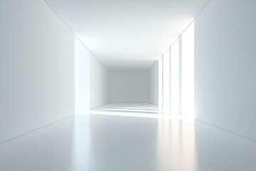 Obraz premium 3D Light White Background, Generative AI