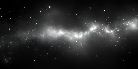 Obraz premium Monochromatic cosmic dust and stars.