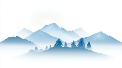 Fototapeta premium Breathtaking mountain vista captivating landscape of trees towering peaks and scenic nature embrace