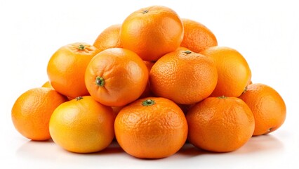 mandarins on white background