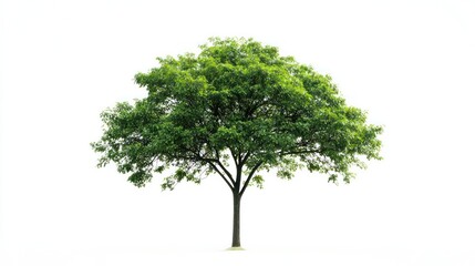 Lush green tree isolated on white background, nature, environment, design (1)