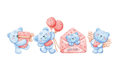 Cute bear animal with costume Christmas concept