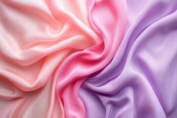 Obraz premium Pink Purple Silk Background, Generative AI