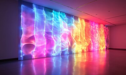3D Dynamic Light Wall, Generative AI
