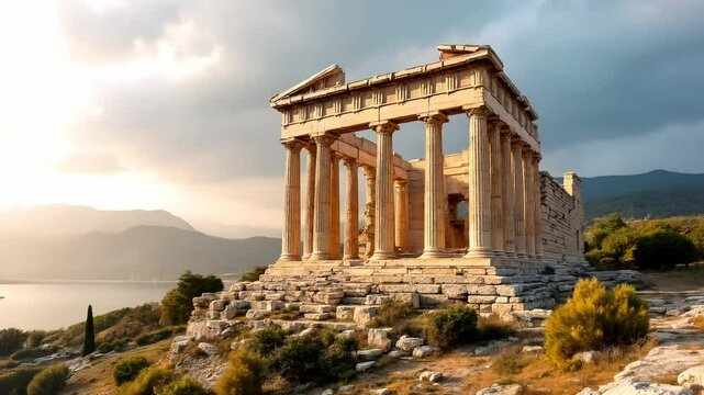 Temple of Poseidon at Sunion Greece Ancient Ruins