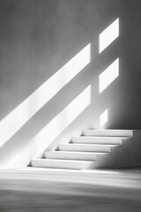 Obraz premium high-contrast black and white photograph showcasing deep shadows and dramatic light effects featuring minimalistic
