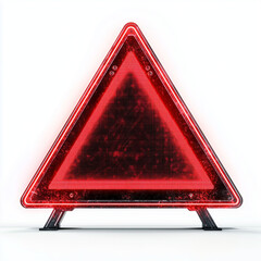 red neon glass stop sign frame