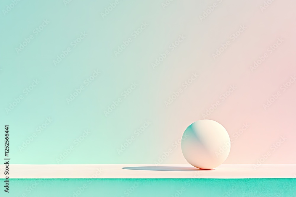 Poster smooth rounded object barely emerging from gradient void
