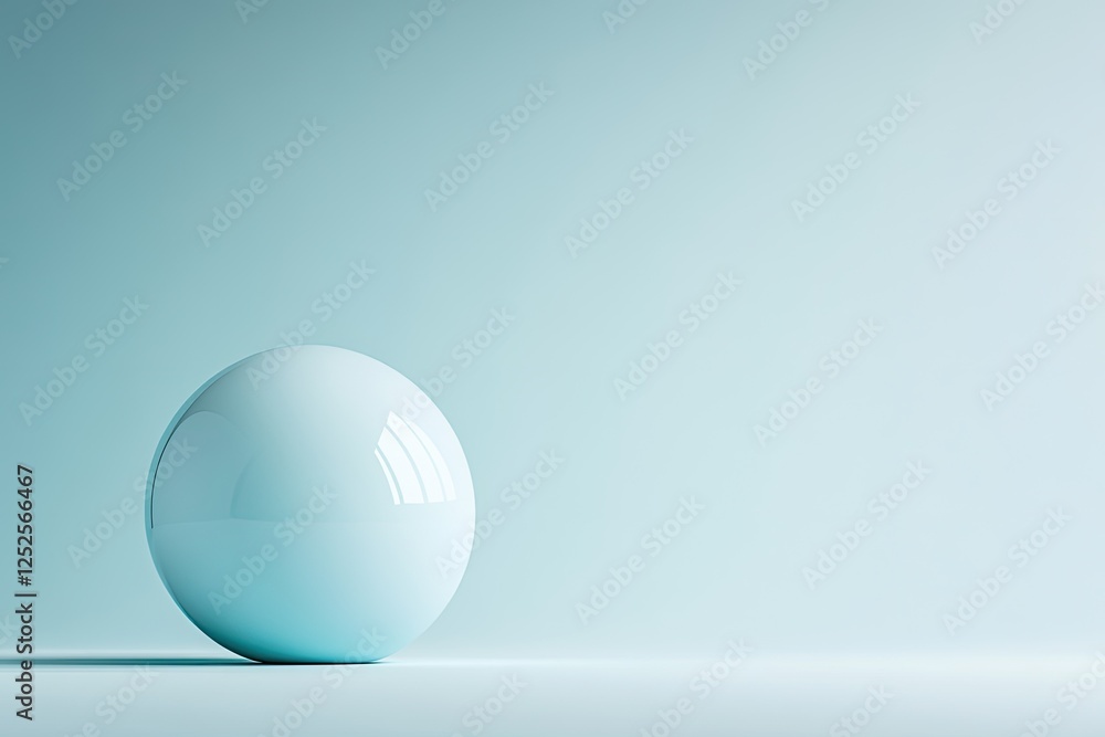 Poster smooth rounded object barely emerging from gradient void