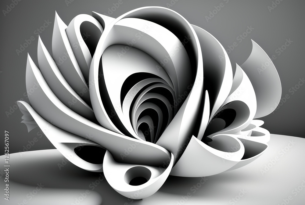 Poster intricate topaz abstract art displaying fluid shapes and textures
