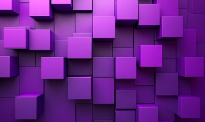 3D Violet Abstract Background, Generative AI