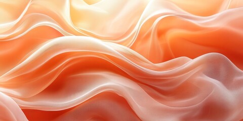 Peach Color Silk Background, Generative AI