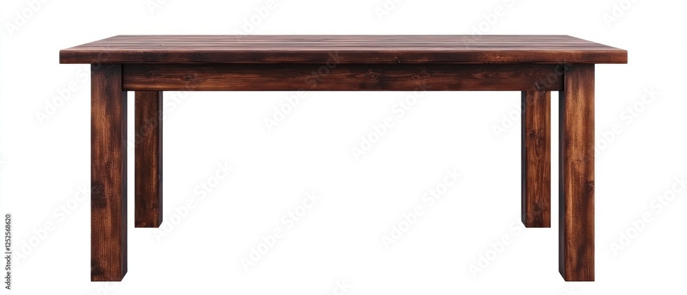 Aufkleber rustic wooden table with simple design in a minimalist setting