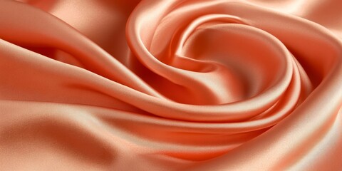 Peach Color Silk Background, Generative AI