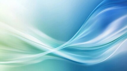 Fototapeta premium Smooth wavy gradient in shades of blue and green.