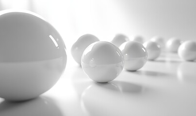 3D Light White Background, Generative AI