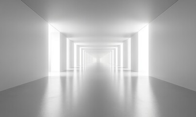 3D Light White Background, Generative AI
