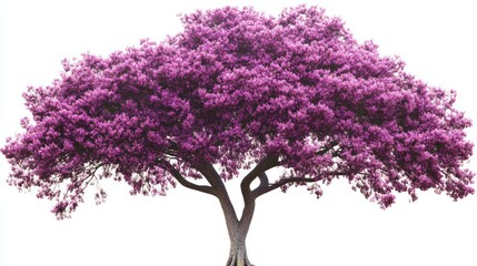 Obraz premium Purple tree blossoms spring garden isolated background