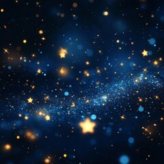Blurred Glowing Stars Background, Generative AI