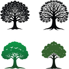 tree silhouette vector design image